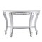Southern Enterprises 46" Silver and Clear Contemporary Mirrored Demilune Console Table